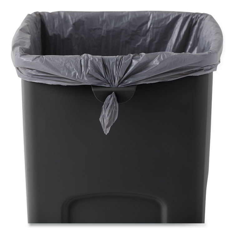 Rubbermaid® Commercial Untouchable Square Waste Receptacle, 23 gal, Plastic, Black (RCP356988BK) Each