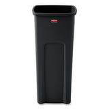 Rubbermaid® Commercial Untouchable Square Waste Receptacle, 23 gal, Plastic, Black (RCP356988BK) Each