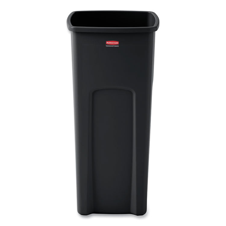 Rubbermaid® Commercial Untouchable Square Waste Receptacle, 23 gal, Plastic, Black (RCP356988BK) Each