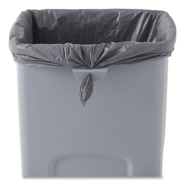 Rubbermaid® Commercial Untouchable Square Waste Receptacle, 23 gal, Plastic, Gray (RCP356988GY) Each