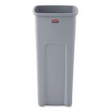 Rubbermaid® Commercial Untouchable Square Waste Receptacle, 23 gal, Plastic, Gray (RCP356988GY)