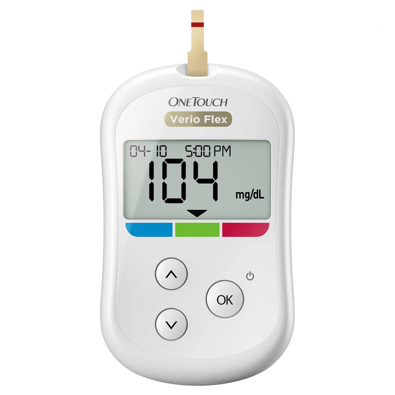 OneTouch Verio Flex® Blood Glucose Meter 5 Second Results Stores up to 500 Results No Coding Required (1151164_EA) 1/EA