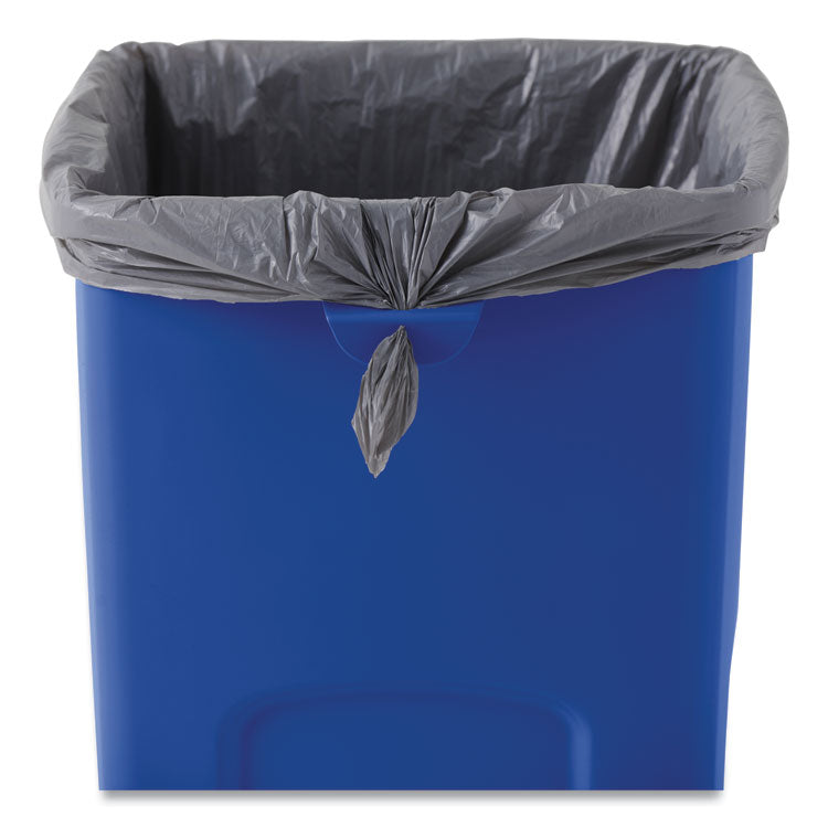 Rubbermaid® Commercial Untouchable Square Waste Receptacle, 23 gal, Plastic, Blue (RCP356973BE)