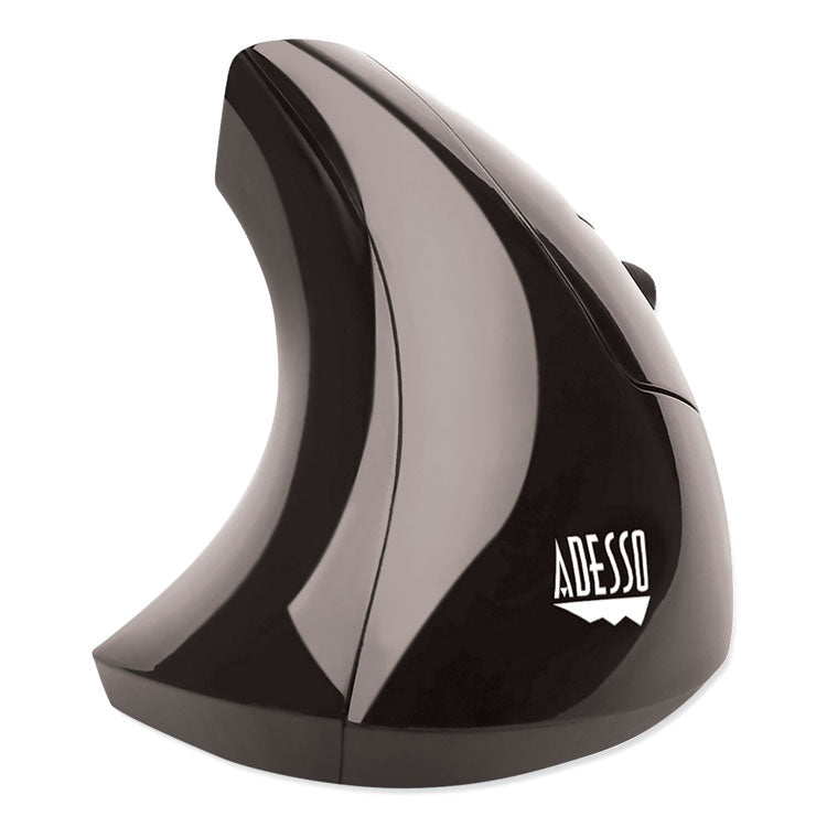 Adesso iMouse E10 Wireless Vertical Ergonomic USB Mouse, 2.4 GHz Frequency/33 ft Wireless Range, Right Hand Use, Black (ADEIMOUSEE10) Each