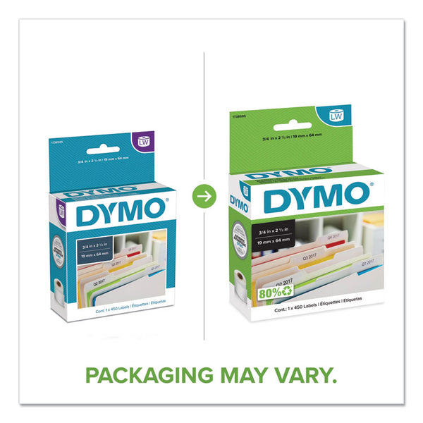 DYMO® LabelWriter Bar Code Labels, 0.75" x 2.5", White, 450 Labels/Roll (DYM1738595)