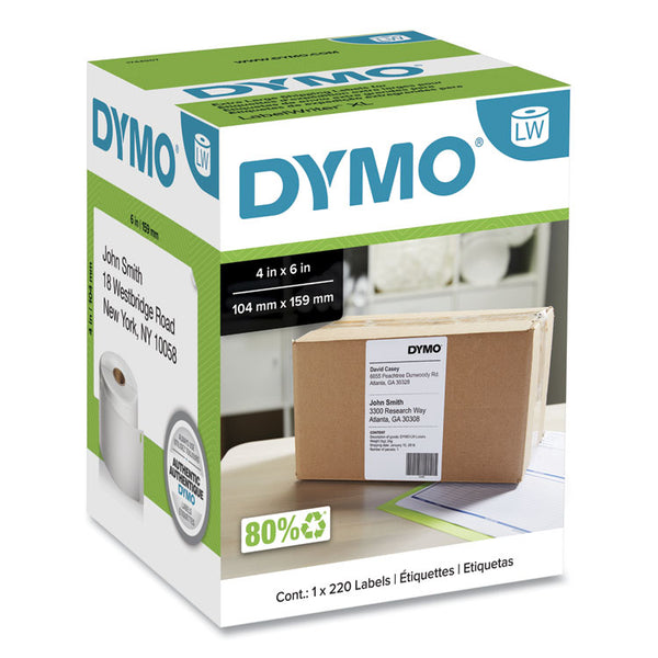 DYMO® LabelWriter Shipping Labels, 4" x 6", White, 220 Labels/Roll (DYM1744907)