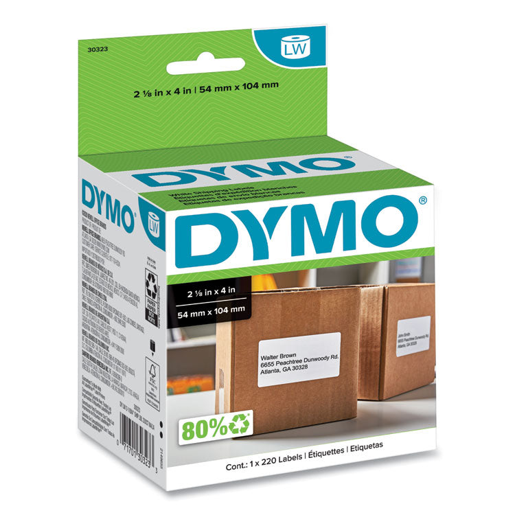 DYMO® LabelWriter Shipping Labels, 2.12" x 4", White, 220 Labels/Roll (DYM30323)