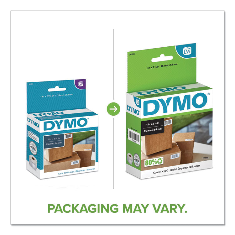 DYMO® LabelWriter Multipurpose Labels, 1" x 2.12", White, 500 Labels/Roll (DYM30336)