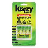 Krazy Glue® Single-Use Tubes, 0.07 oz, Dries Clear, 4/Pack (EPIKG58248SN) Pack of 4