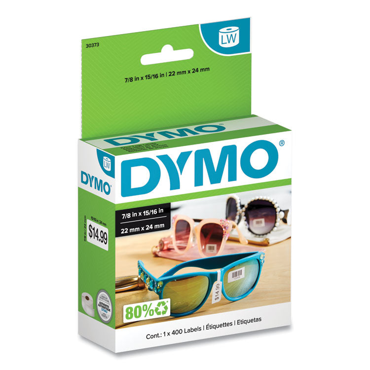 DYMO® LW Price Tag Labels, 0.93" x 0.87", White, 400 Labels/Roll (DYM30373) Each