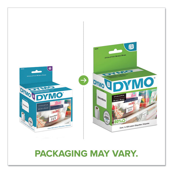 DYMO® LW Multipurpose Labels, 2.75" x 2.12", White, 320 Labels/Roll (DYM30324)