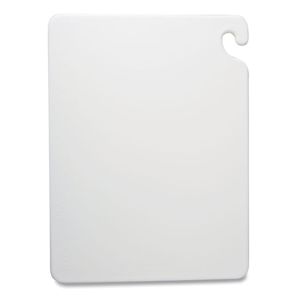 San Jamar® Cut-N-Carry Color Cutting Boards, Plastic, 20 x 15 x 0.5, White (SJMCB152012WH)