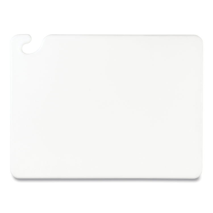 San Jamar® Cut-N-Carry Color Cutting Boards, Plastic, 20 x 15 x 0.5, White (SJMCB152012WH) Each