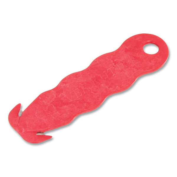 San Jamar® Klever Kutter Safety Cutter, 3 Razor Blades, 1" Blade, 4" Plastic Handle, Red (SJMKK403) Pack of 3 Cutters