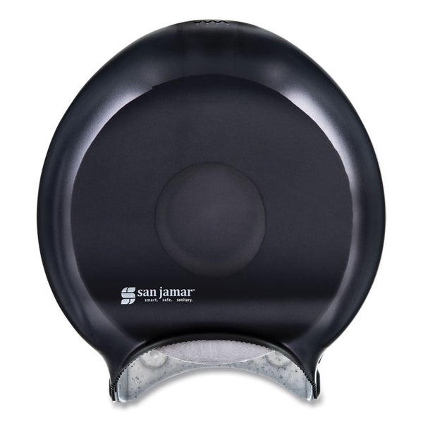 San Jamar® Single 9" Jumbo Bath Tissue Dispenser, Classic, 10.25 x 5.63 x 12, Transparent Black Pearl (SJMR2000TBK)