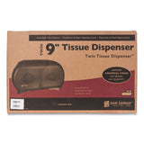 San Jamar® Twin 9" Jumbo Tissue Dispenser, Classic, 19 x 5.25 x 12, Transparent Black Pearl (SJMR4000TBK)