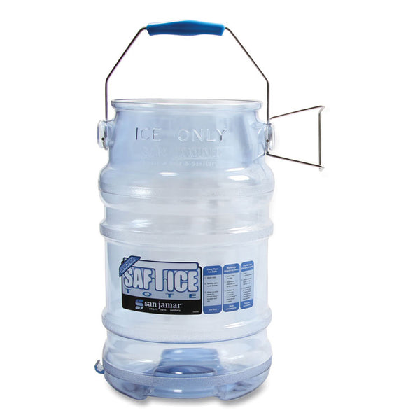 San Jamar® Saf-T-Ice Tote, 6 gal, Transparent Blue (SJMSI6000)