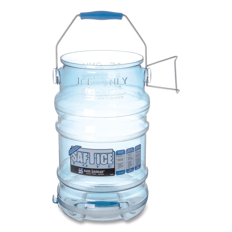 San Jamar® Saf-T-Ice Tote, 6 gal, Transparent Blue (SJMSI6000) Each