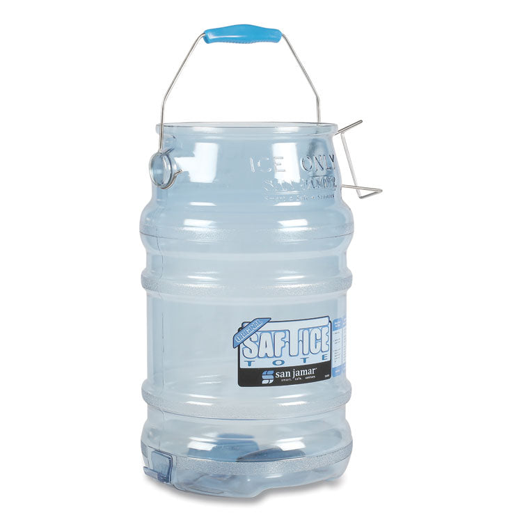 San Jamar® Saf-T-Ice Tote, 6 gal, Transparent Blue (SJMSI6000) Each