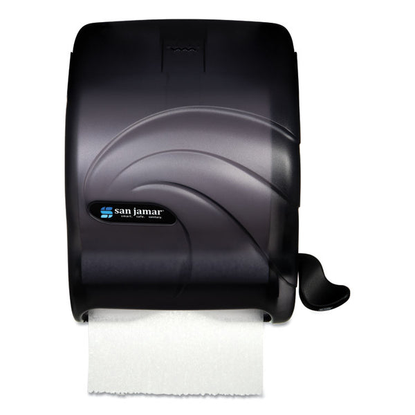 San Jamar® Element Lever Roll Towel Dispenser, Oceans, 12.5 x 8.5 x 12.75, Black Pearl (SJMT990TBK)