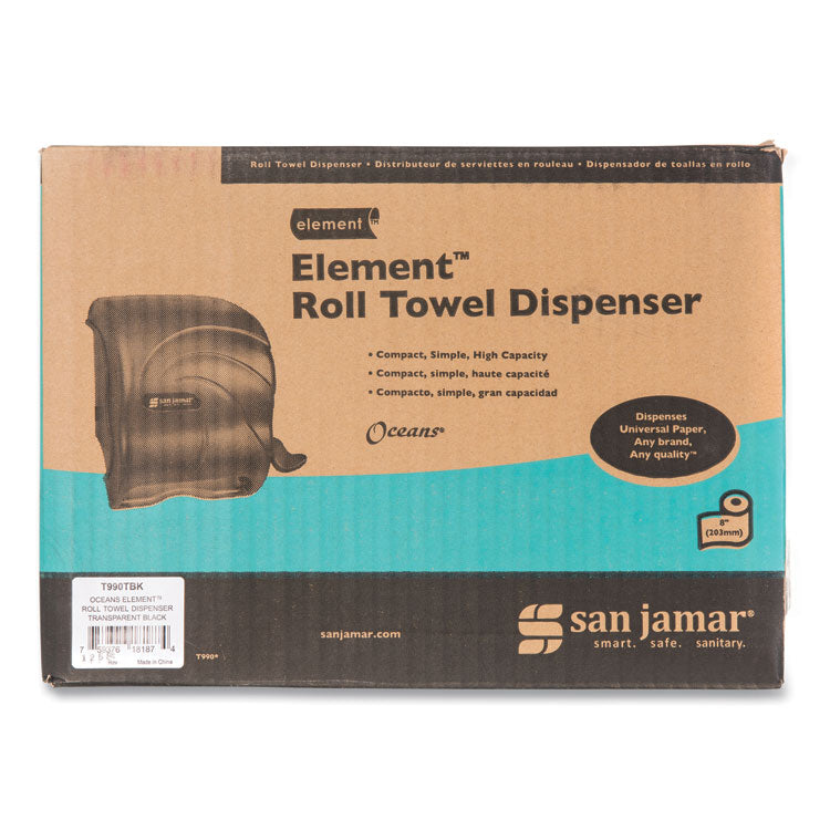 San Jamar® Element Lever Roll Towel Dispenser, Oceans, 12.5 x 8.5 x 12.75, Black Pearl (SJMT990TBK) Each