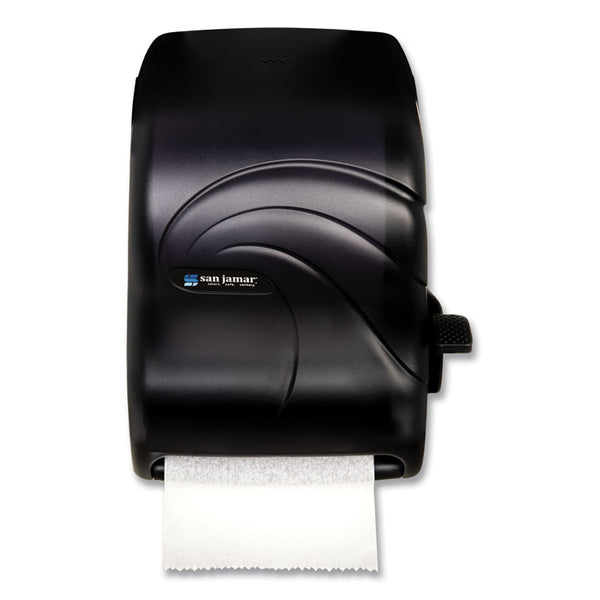 San Jamar® Lever Roll Towel Dispenser, Oceans, 12.94 x 9.25 x 16.5, Black Pearl (SJMT1190TBK)