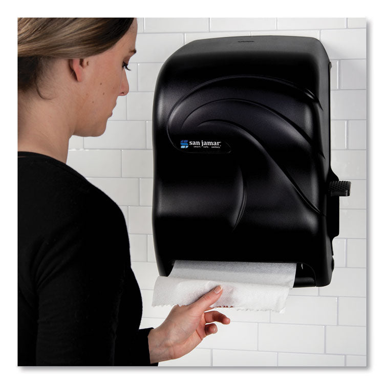 San Jamar® Lever Roll Towel Dispenser, Oceans, 12.94 x 9.25 x 16.5, Black Pearl (SJMT1190TBK) Each