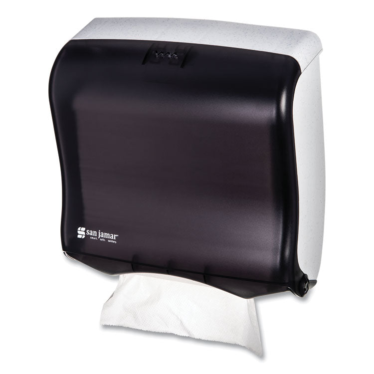 San Jamar® Ultrafold Fusion C-Fold and Multifold Towel Dispenser, 11.5 x 5.5 x 11.5, Black (SJMT1755TBK) Each