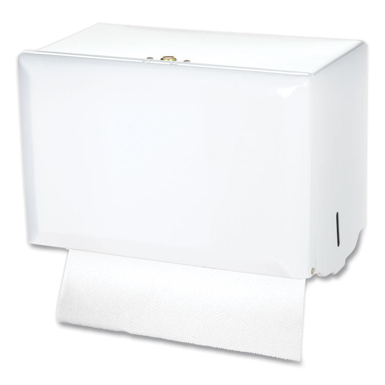 San Jamar® Singlefold Paper Towel Dispenser, 10.75 x 6 x 7.5, White (SJMT1800WH)