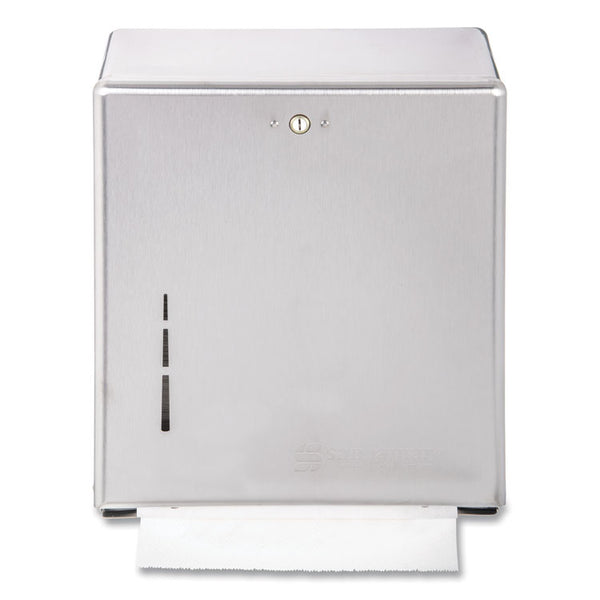 San Jamar® C-Fold/Multifold Towel Dispenser, 11.38 x 4 x 14.75, Stainless Steel (SJMT1900SS)