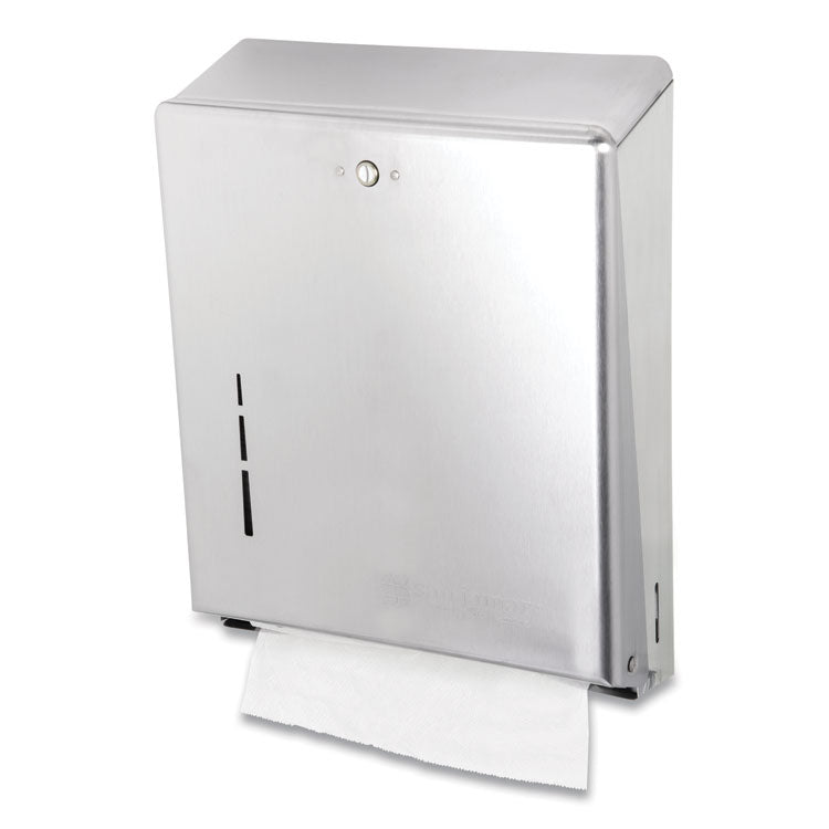 San Jamar® C-Fold/Multifold Towel Dispenser, 11.38 x 4 x 14.75, Stainless Steel (SJMT1900SS)