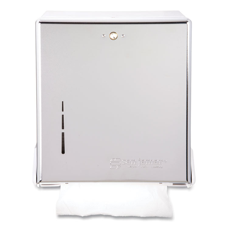 San Jamar® True Fold C-Fold/Multifold Paper Towel Dispenser, 11.63 x 5 x 14.5, Chrome (SJMT1905XC) Each