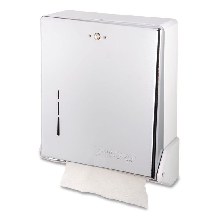 San Jamar® True Fold C-Fold/Multifold Paper Towel Dispenser, 11.63 x 5 x 14.5, Chrome (SJMT1905XC) Each