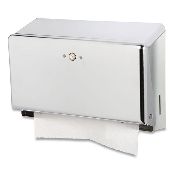 San Jamar® Mini C-Fold/Multifold Towel Dispenser, 11.13 x 3.88 x 7.88, Chrome (SJMT1950XC)