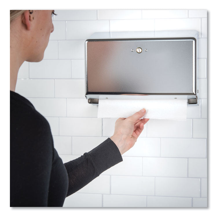 San Jamar® Mini C-Fold/Multifold Towel Dispenser, 11.13 x 3.88 x 7.88, Chrome (SJMT1950XC)
