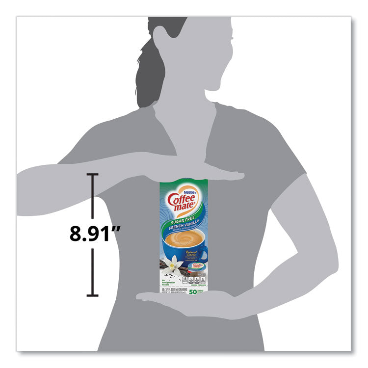 Coffee mate® Liquid Coffee Creamer, Sugar Free French Vanilla, 0.38 oz Mini Cups, 50/Box, 4 Boxes/Carton, 200 Total/Carton (NES91757CT) Case of 200