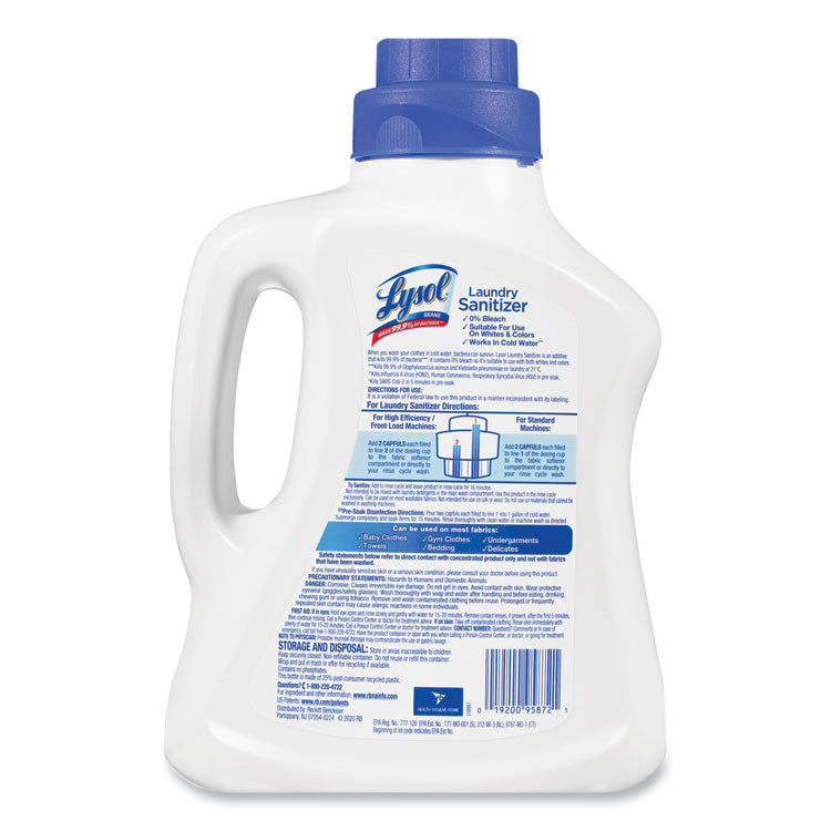 LYSOL® Brand Laundry Sanitizer, Liquid, Crisp Linen, 90 oz, 4/Carton (RAC95872)