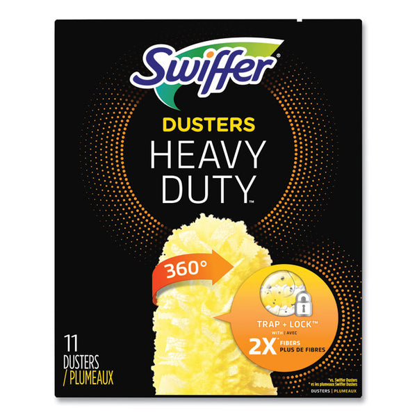 Swiffer® Heavy Duty Dusters Refill, Dust Lock Fiber, 2" x 6", Yellow, 33/Carton (PGC99035)