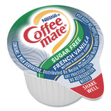 Coffee mate® Liquid Coffee Creamer, Sugar Free French Vanilla, 0.38 oz Mini Cups, 50/Box, 4 Boxes/Carton, 200 Total/Carton (NES91757CT) Case of 200