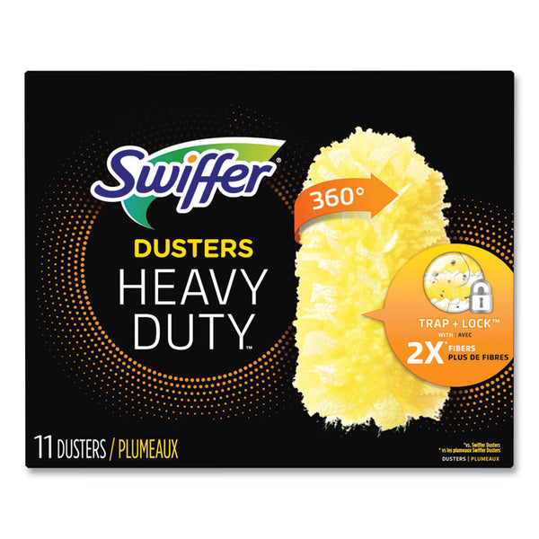 Swiffer® Heavy Duty Dusters Refill, Dust Lock Fiber, 2" x 6", Yellow, 33/Carton (PGC99035)