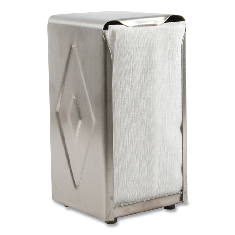 San Jamar® Tabletop Napkin Dispenser, Tall Fold, 3.75 x 4 x 7.5, Capacity: 150, Chrome (SJMH900X) Each