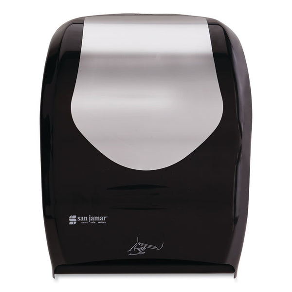 San Jamar® Smart System with iQ Sensor Towel Dispenser, 16.5 x 9.75 x 12, Black/Silver (SJMT1470BKSS)