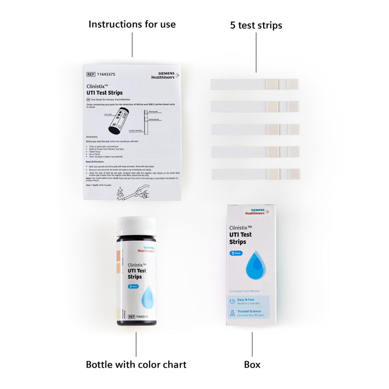 Clinistix™ Urinalysis Test Kit Urinary Tract Infection Detection 5 Tests per Kit CLIA Waived (1244782_CS) 24/CS
