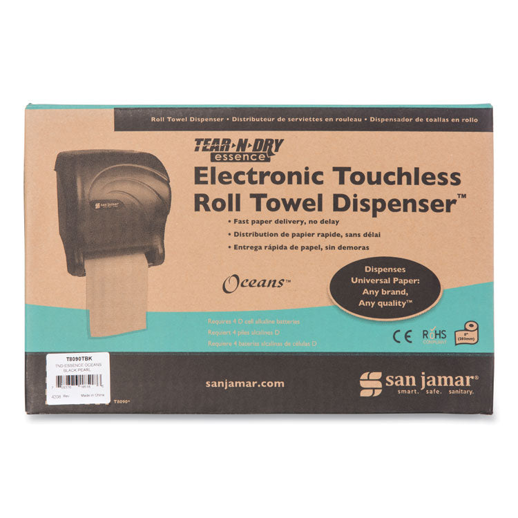 San Jamar® Tear-N-Dry Essence Touchless Towel Dispenser, 11.75 x 9.13 x 14.44, Black Pearl (SJMT8090TBK) Each