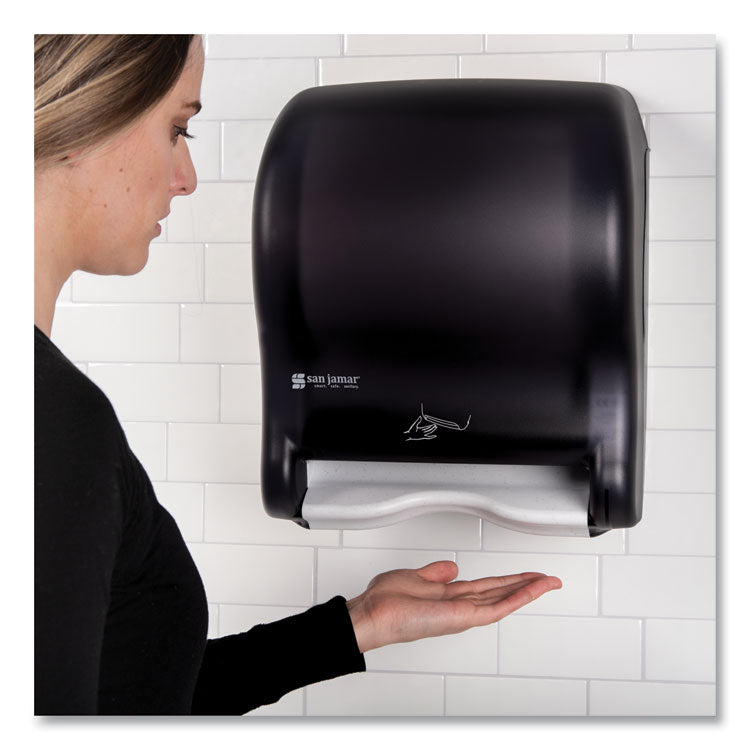 San Jamar® Smart Essence Electronic Roll Towel Dispenser, 11.88 x 9.1 x 14.4, Black (SJMT8400TBK)