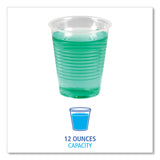 Boardwalk® Translucent Plastic Cold Cups, 12 oz, Polypropylene, 50 Cups/Sleeve, 20 Sleeves/Carton (BWKTRANSCUP12CT)