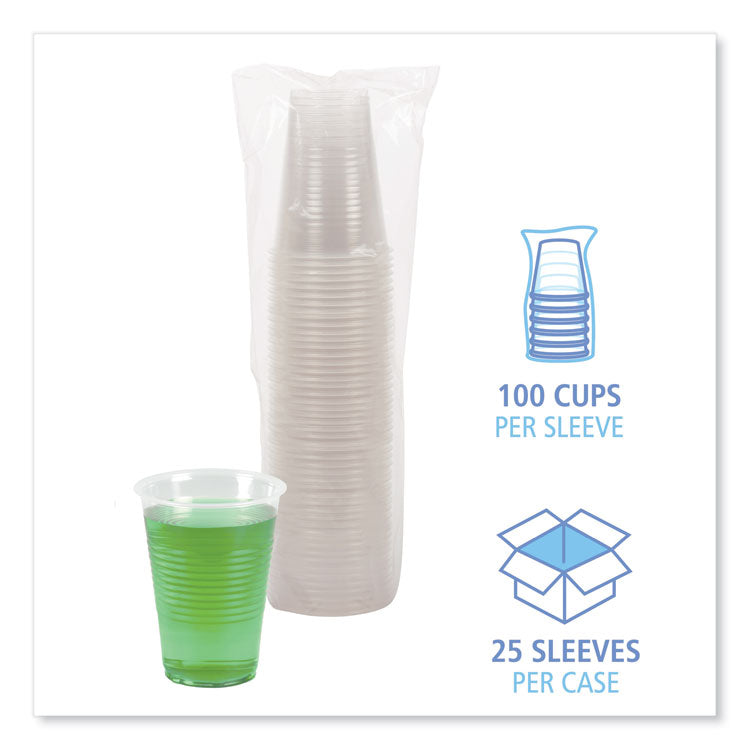 Boardwalk® Translucent Plastic Cold Cups, 14 oz, Polypropylene, 20 Cups/Sleeve, 50 Sleeves/Carton (BWKTRANSCUP14CT)