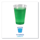 Boardwalk® Translucent Plastic Cold Cups, 14 oz, Polypropylene, 20 Cups/Sleeve, 50 Sleeves/Carton (BWKTRANSCUP14CT)