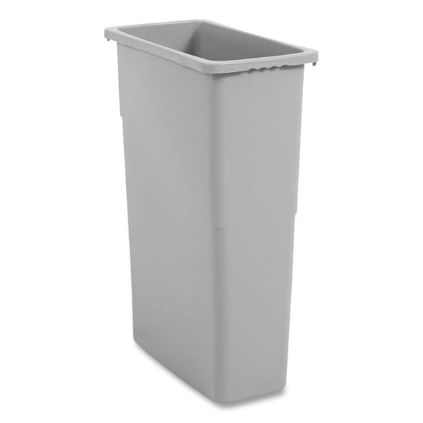 Boardwalk® Slim Waste Container, 23 gal, Plastic, Gray (BWK23GLSJGRA) Each