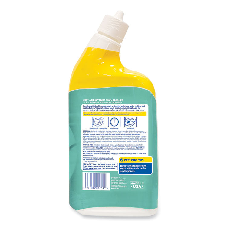 Zep® Acidic Toilet Bowl Cleaner, Mint, 32 oz Bottle (ZPEZUATBC32EA) Each